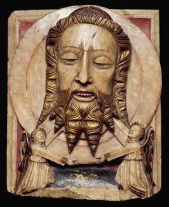 诺丁汉的一个盘子上的施洗约翰的头，c.1450-1500（雪花石膏） 作者 英语学校
